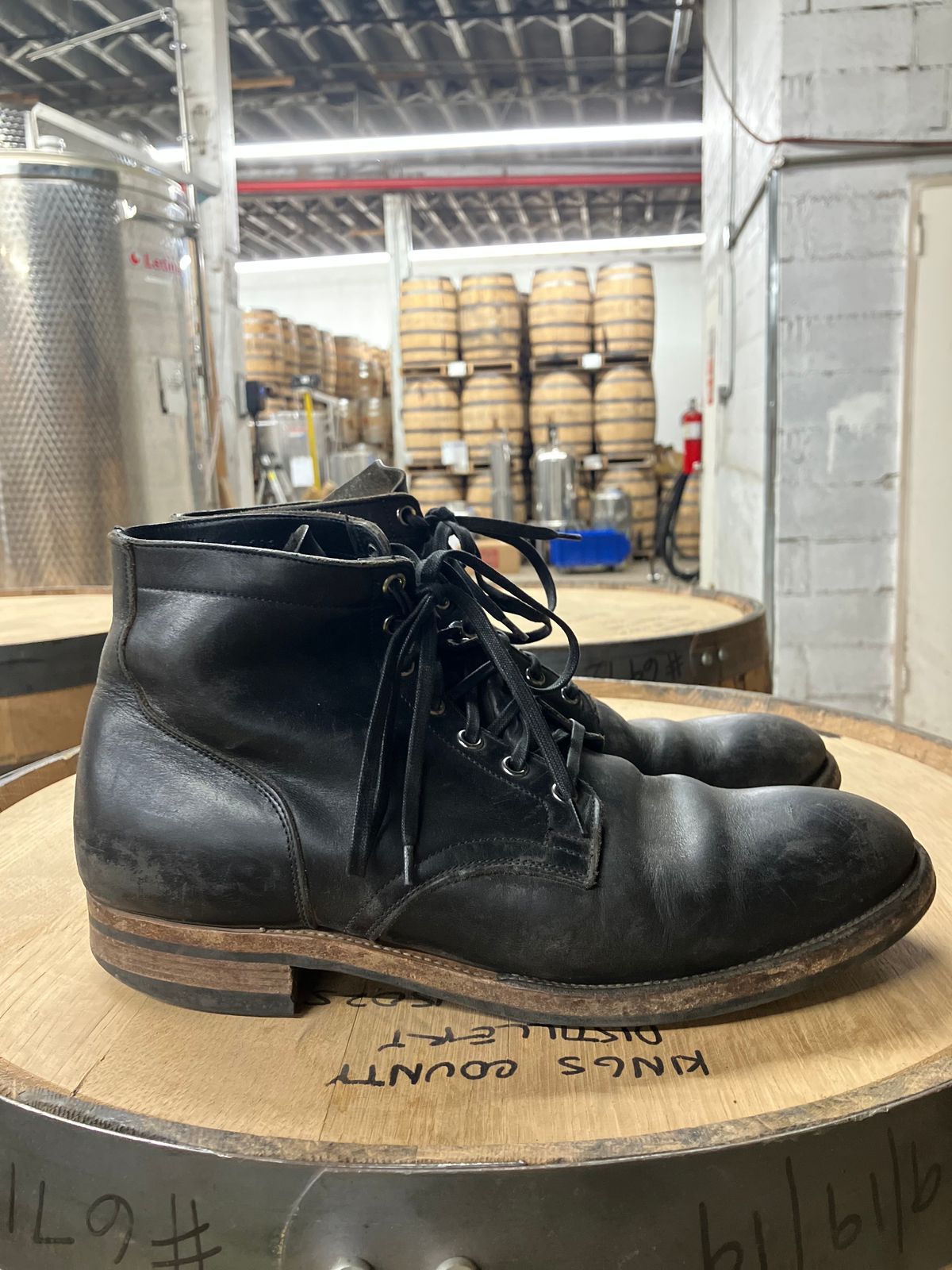 Photo by nr17 on April 5, 2023 of the Viberg Service Boot in Horween Black Chromexcel.