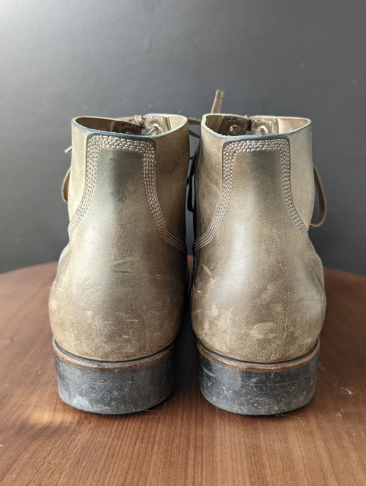 Photo by link.of.time on November 5, 2022 of the NF Bootmaker Milton Boot in Maryam Salvia Horsebutt.