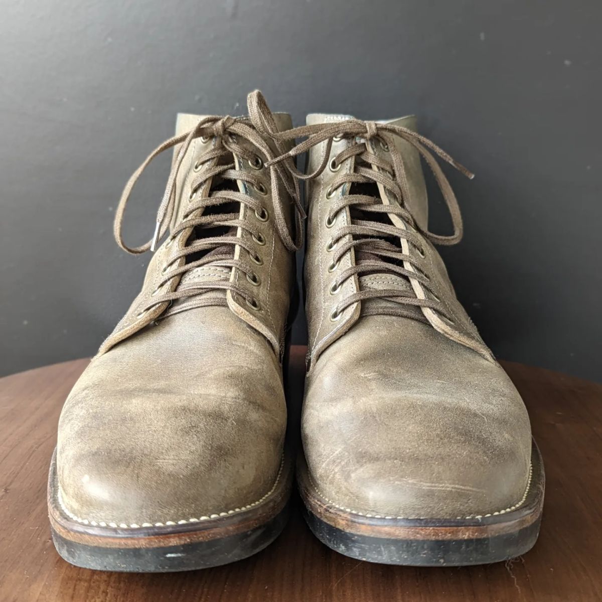 Photo by link.of.time on November 5, 2022 of the NF Bootmaker Milton Boot in Maryam Salvia Horsebutt.