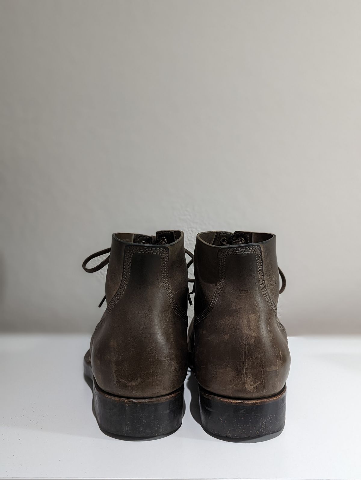 Photo by link.of.time on December 6, 2022 of the NF Bootmaker Milton Boot in Maryam Salvia Horsebutt.
