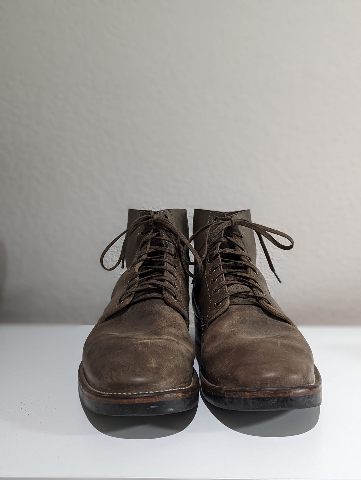 Photo by link.of.time on December 6, 2022 of the NF Bootmaker Milton Boot in Maryam Salvia Horsebutt.