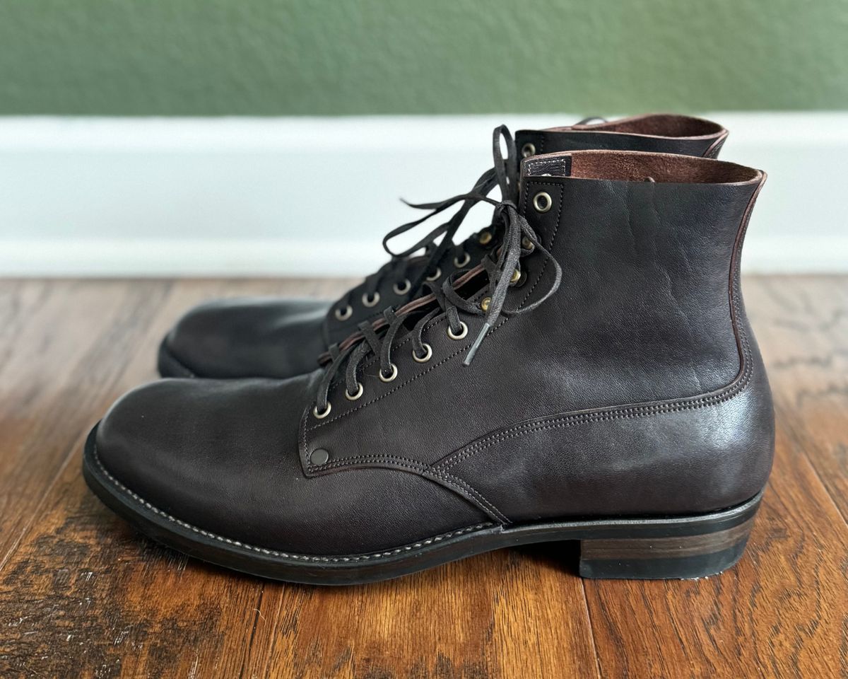 Photo by link.of.time on October 1, 2025 of the NF Bootmaker Fritz Boot in Aspen Horsefront.