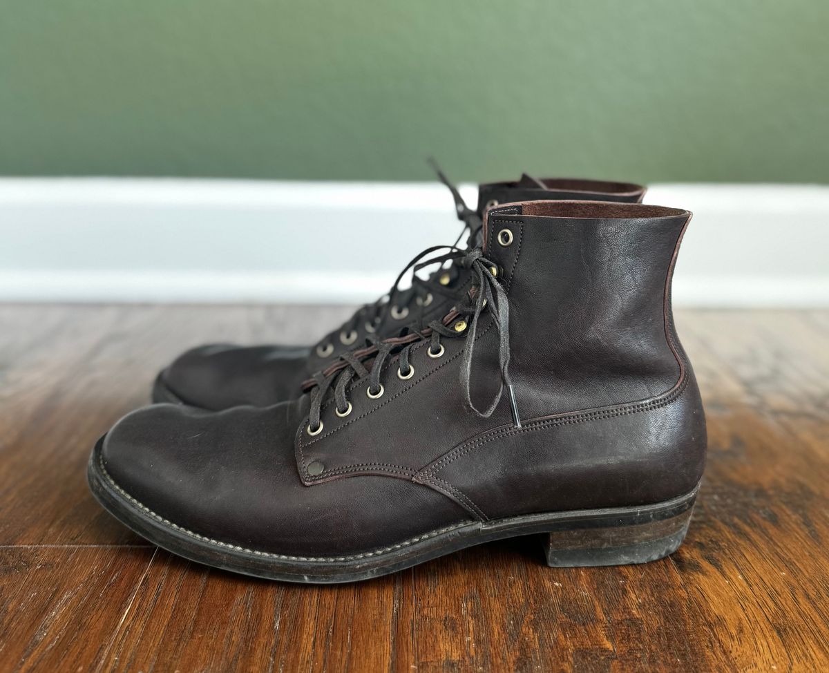 Photo by link.of.time on November 5, 2025 of the NF Bootmaker Fritz Boot in Aspen Horsefront.