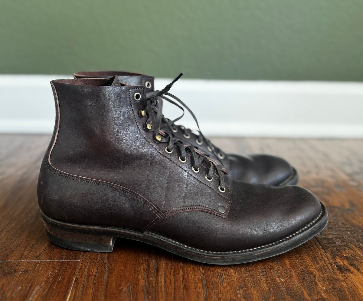 Photo by link.of.time on November 5, 2025 of the NF Bootmaker Fritz Boot in Aspen Horsefront.