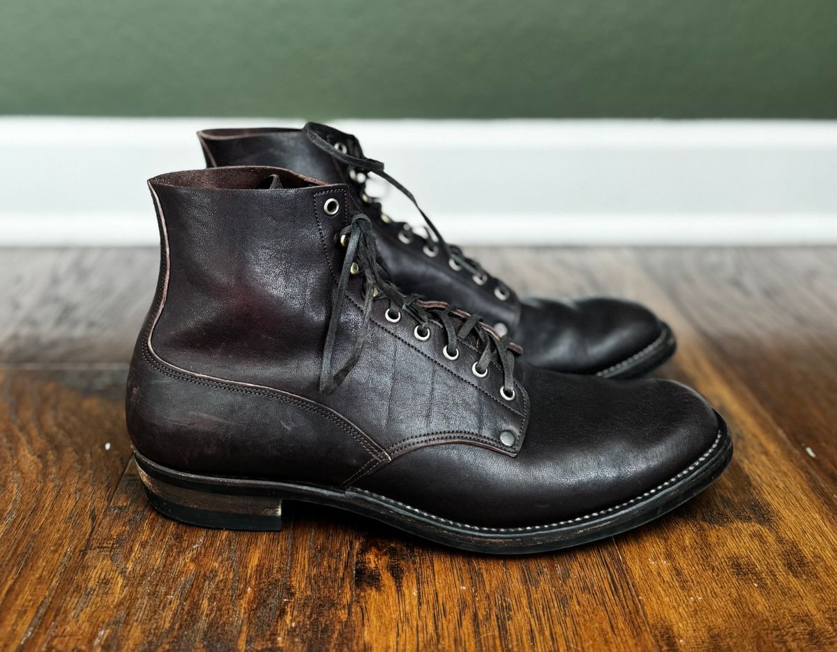 Photo by link.of.time on December 4, 2025 of the NF Bootmaker Fritz Boot in Aspen Horsefront.