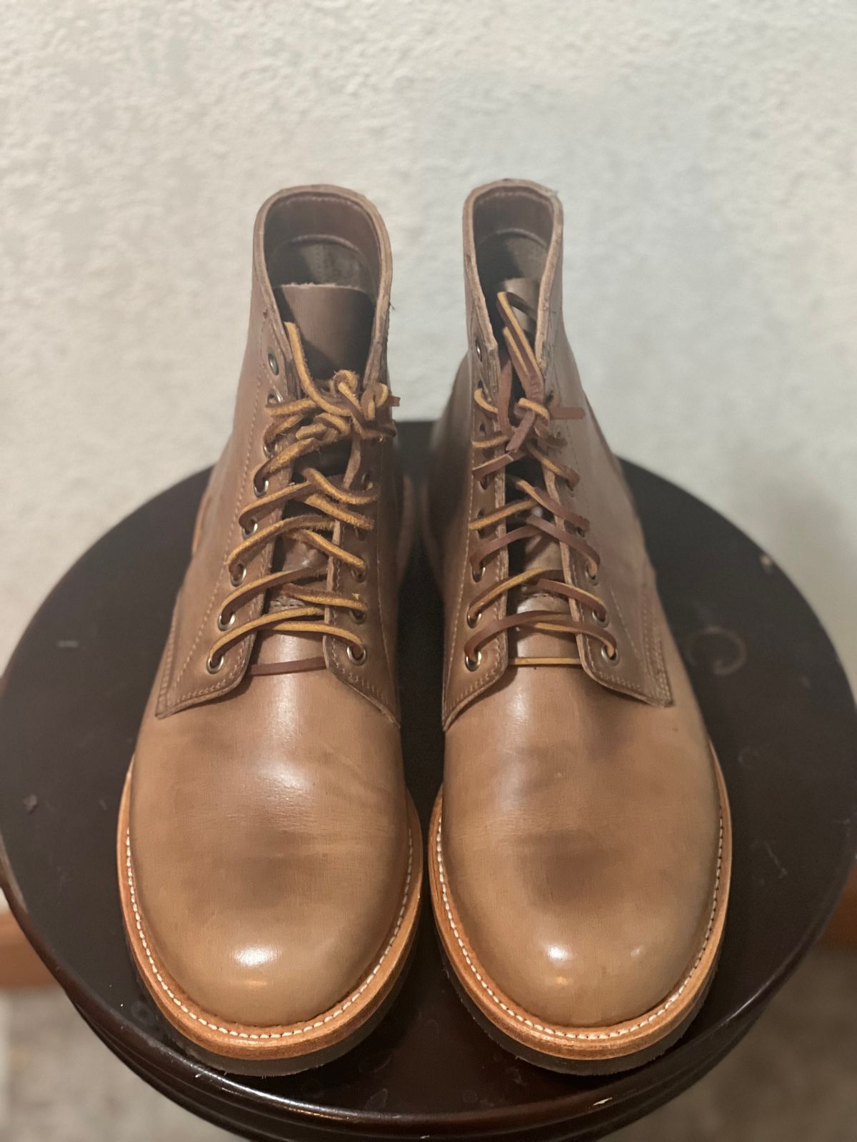 Photo by semperfi9119 on October 6, 2023 of the Oak Street Bootmakers Trench Boot in Horween Natural Chromexcel.