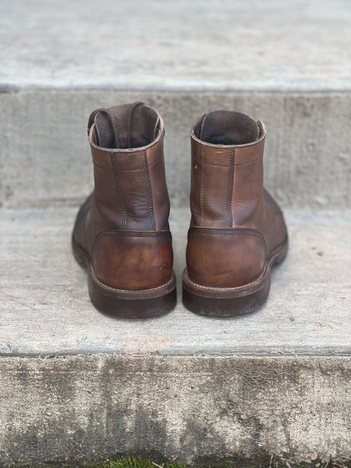 Photo by semperfi9119 on January 3, 2024 of the Oak Street Bootmakers Trench Boot in Horween Natural Chromexcel.