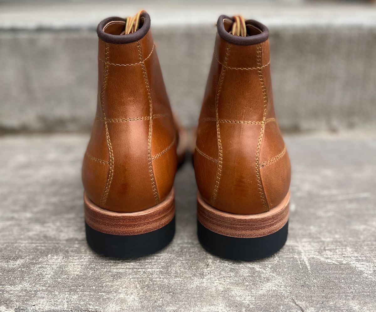 Photo by semperfi9119 on October 1, 2022 of the Hidalgo Boots Monkey Boot in Indonesian Java Brown Pull Up.