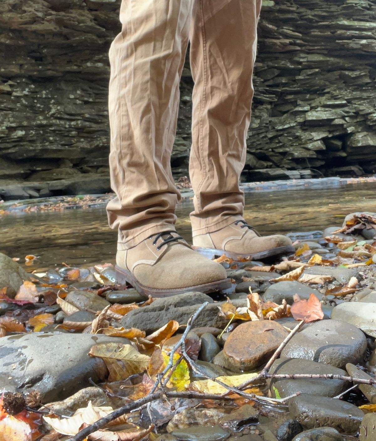 Photo by semperfi9119 on October 11, 2025 of the Oak Street Bootmakers Field Boot in Horween Natural Chromexcel Roughout.