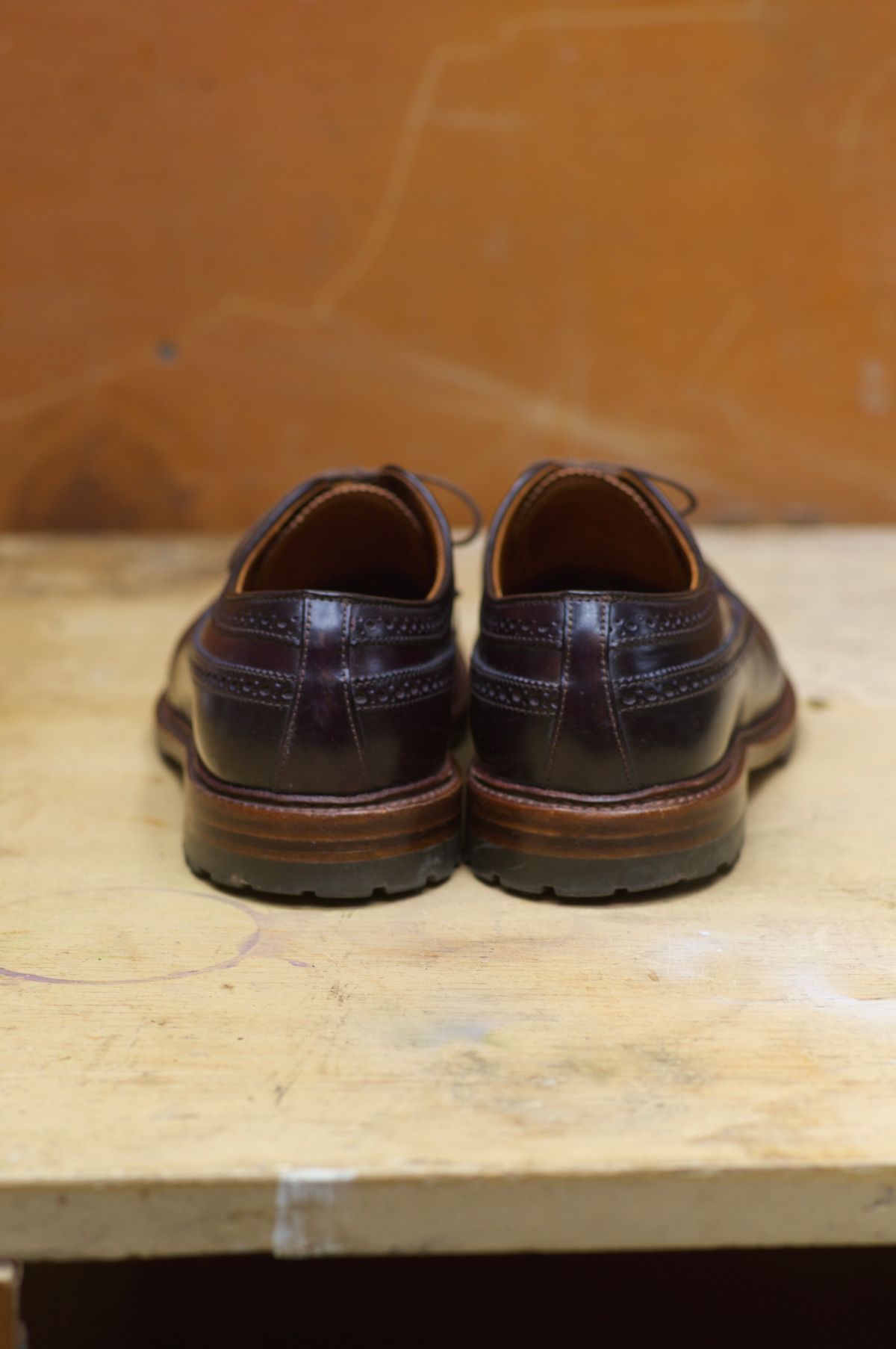 Photo by dontshineyourshoes on November 5, 2022 of the Alden Long Wing Blucher in Horween Color 8 Shell Cordovan.