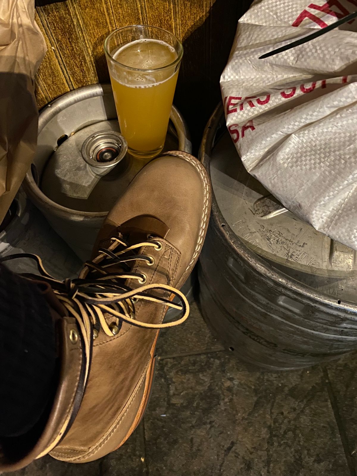 Photo by Gohilboots on October 1, 2023 of the Nicks MTO in Horween Natural Chromexcel.