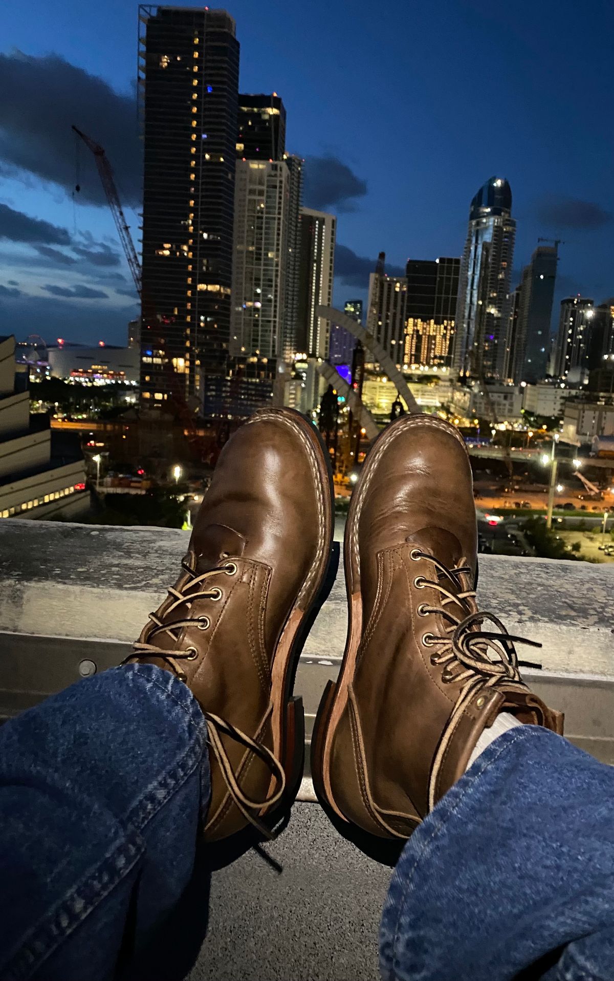 Photo by Gohilboots on November 3, 2023 of the Nicks MTO in Horween Natural Chromexcel.