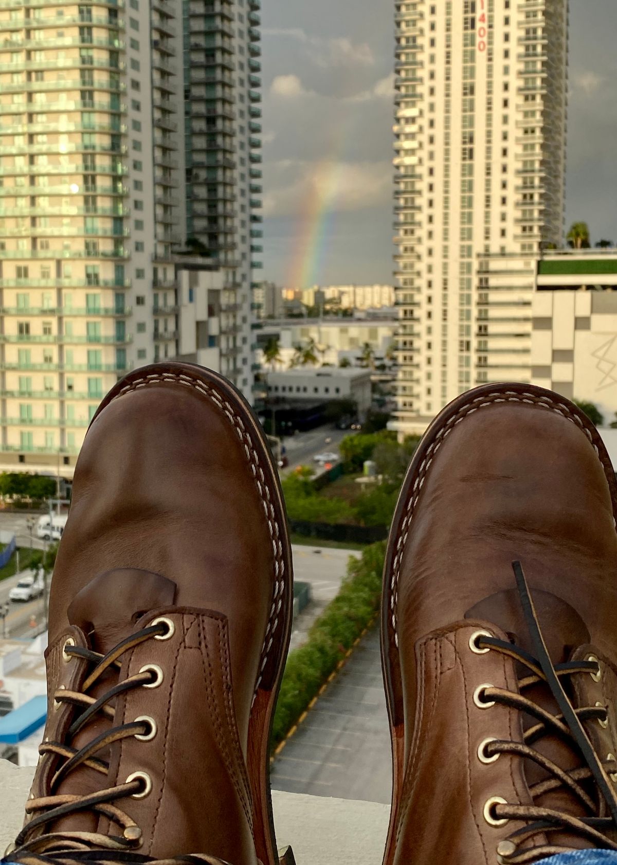 Photo by Gohilboots on November 13, 2023 of the Nicks MTO in Horween Natural Chromexcel.