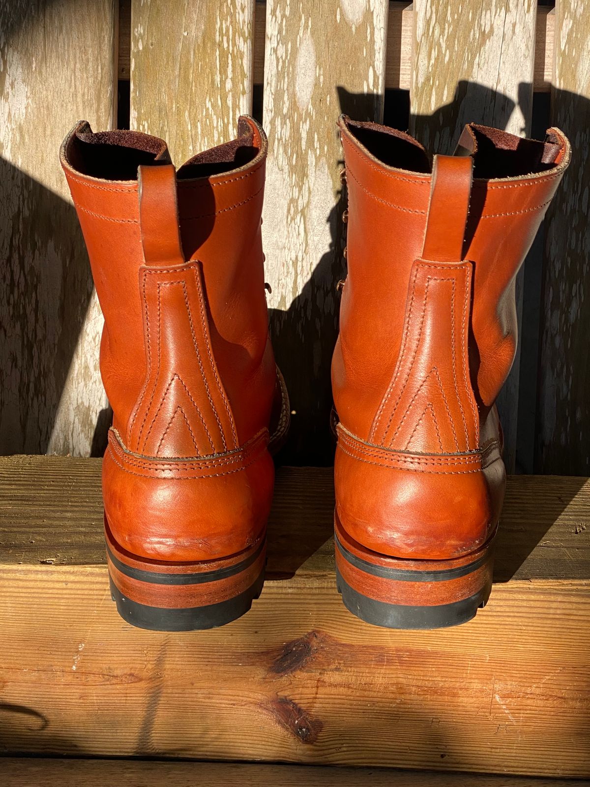 Photo by Gohilboots on January 6, 2025 of the Nicks DomePro in Wickett & Craig Natural Double Stuffed.