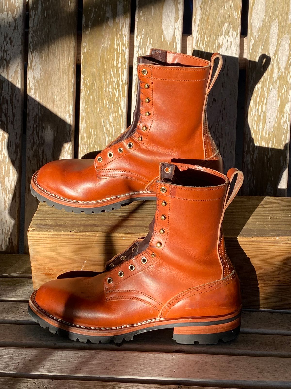 Photo by Gohilboots on January 6, 2025 of the Nicks DomePro in Wickett & Craig Natural Double Stuffed.