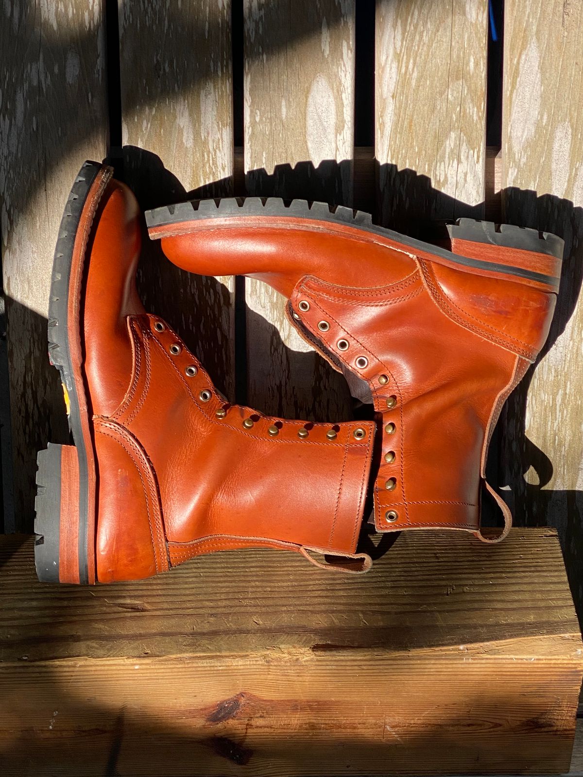 Photo by Gohilboots on January 6, 2025 of the Nicks DomePro in Wickett & Craig Natural Double Stuffed.
