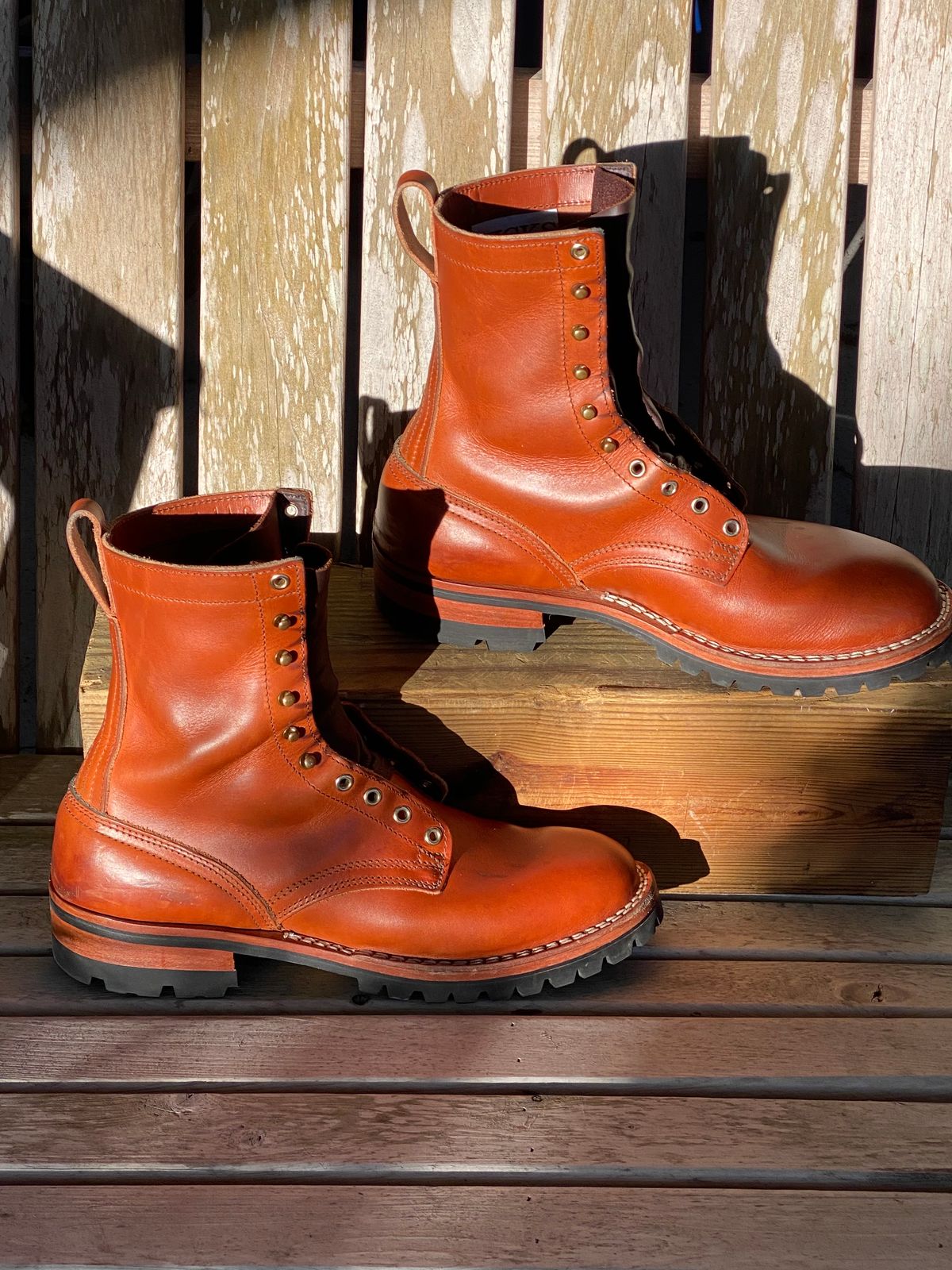 Photo by Gohilboots on January 6, 2025 of the Nicks DomePro in Wickett & Craig Natural Double Stuffed.