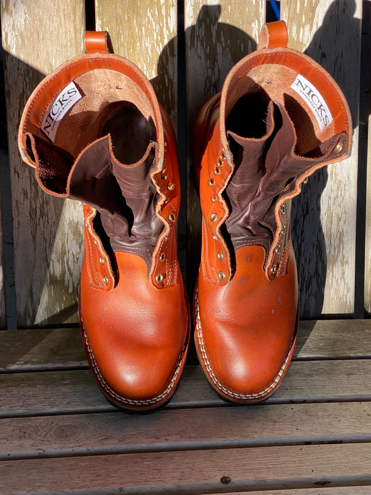 Photo by Gohilboots on January 6, 2025 of the Nicks DomePro in Wickett & Craig Natural Double Stuffed.