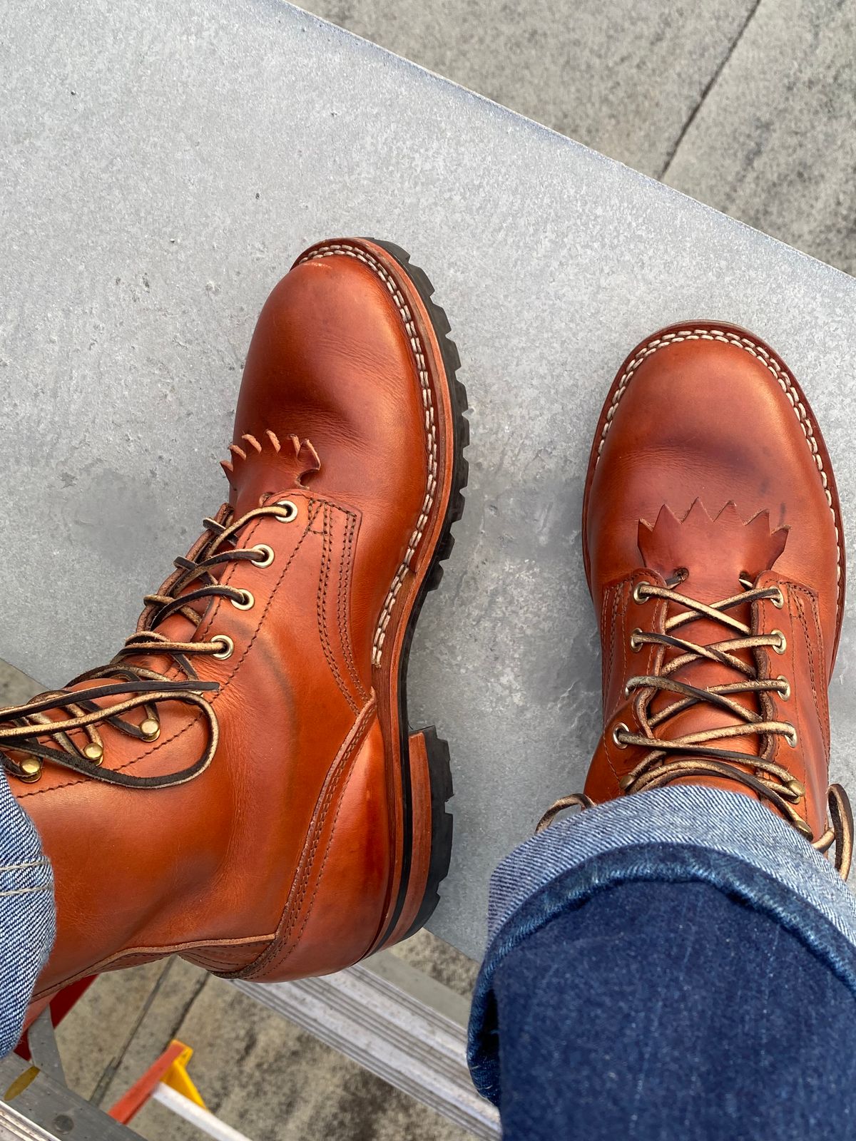 Photo by Gohilboots on January 27, 2025 of the Nicks DomePro in Wickett & Craig Natural Double Stuffed.