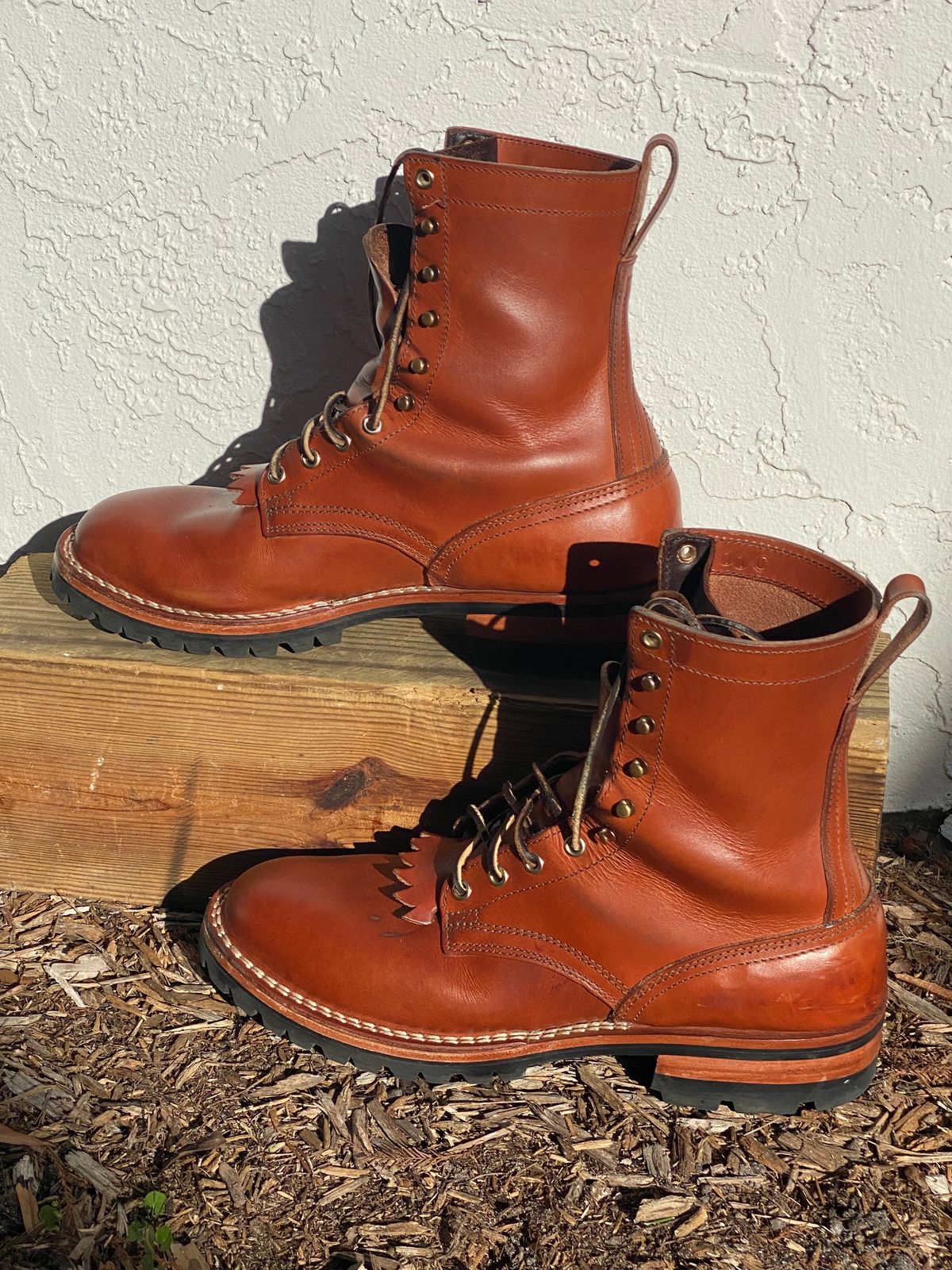 Photo by Gohilboots on February 2, 2025 of the Nicks DomePro in Wickett & Craig Natural Double Stuffed.