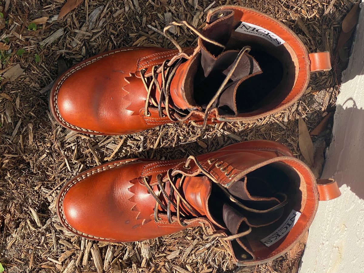 Photo by Gohilboots on February 2, 2025 of the Nicks DomePro in Wickett & Craig Natural Double Stuffed.