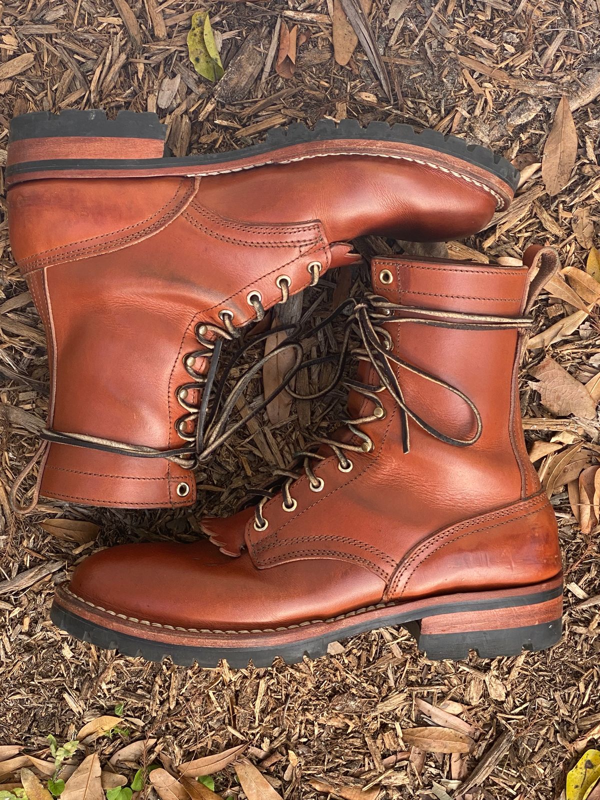 Photo by Gohilboots on March 5, 2025 of the Nicks DomePro in Wickett & Craig Natural Double Stuffed.