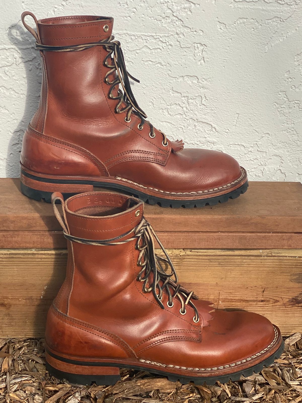 Photo by Gohilboots on March 5, 2025 of the Nicks DomePro in Wickett & Craig Natural Double Stuffed.