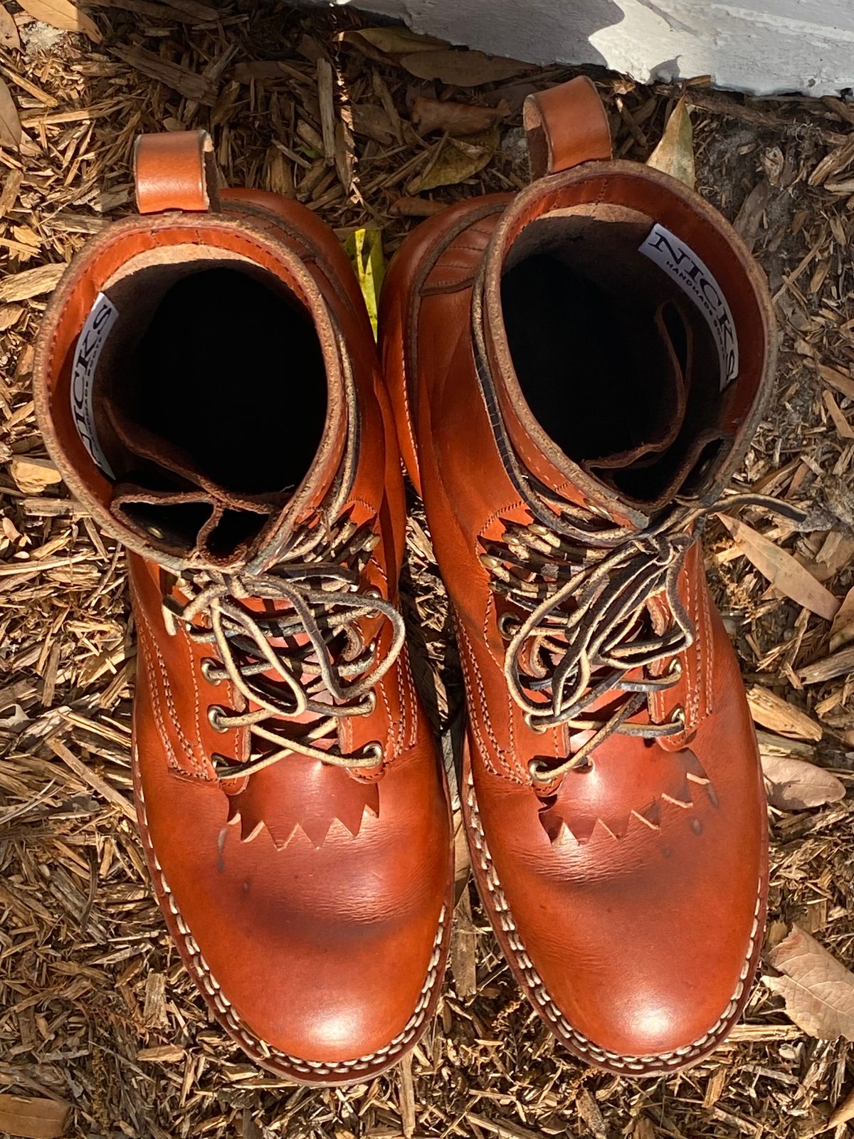 Photo by Gohilboots on March 5, 2025 of the Nicks DomePro in Wickett & Craig Natural Double Stuffed.