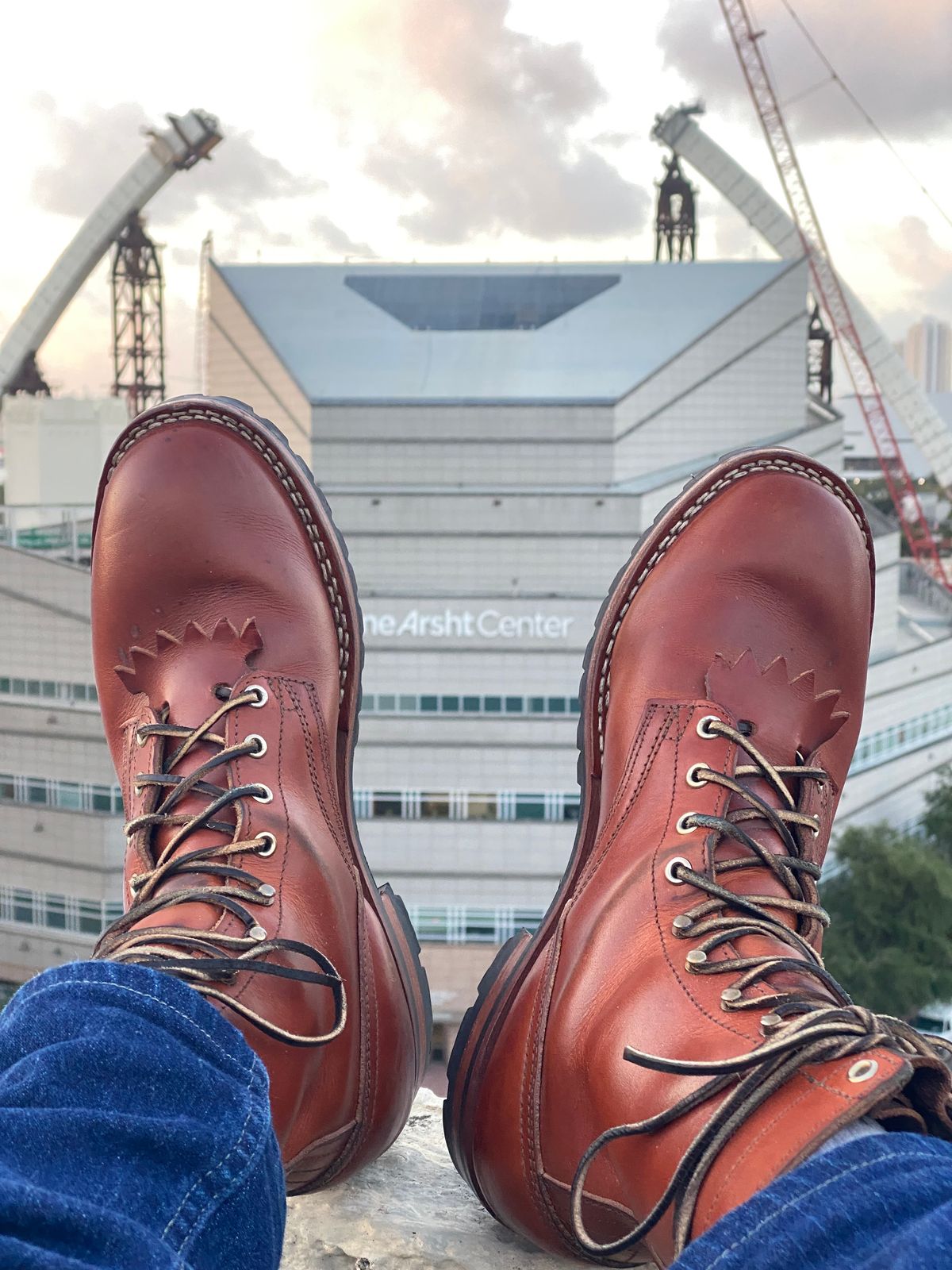 Photo by Gohilboots on April 3, 2025 of the Nicks DomePro in Wickett & Craig Natural Double Stuffed.