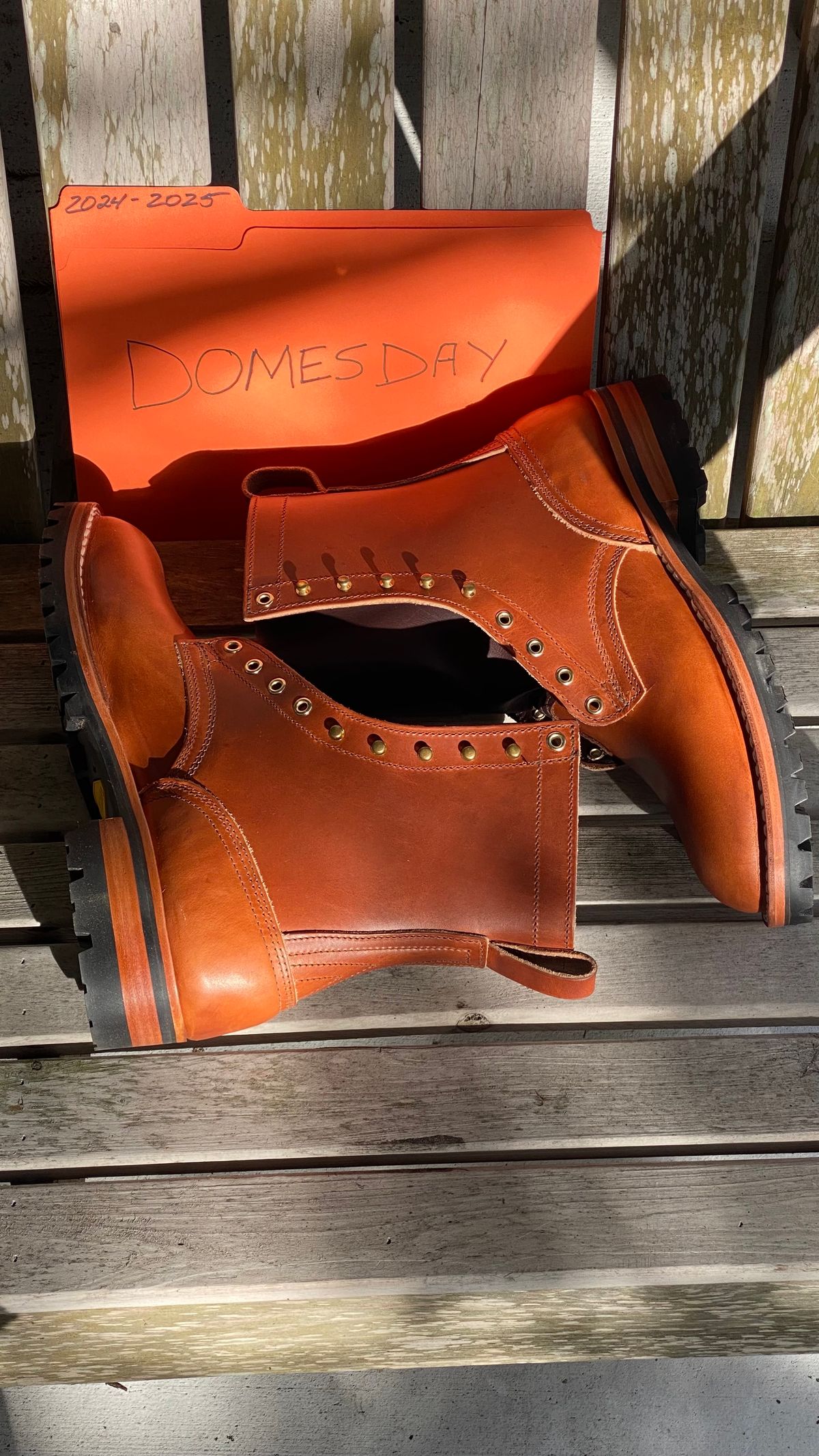 Photo by Gohilboots on October 15, 2024 of the Nicks DomePro in Wickett & Craig Natural Double Stuffed.