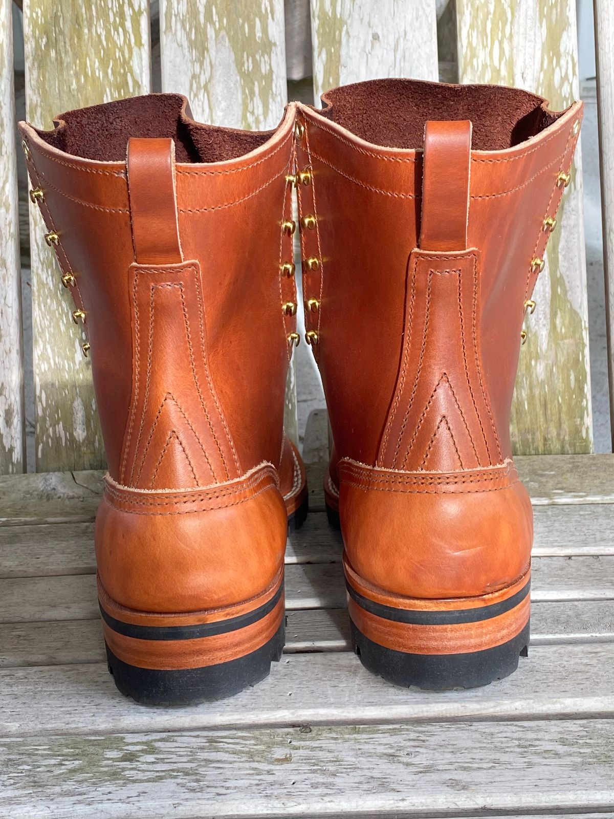 Photo by Gohilboots on October 15, 2024 of the Nicks DomePro in Wickett & Craig Natural Double Stuffed.