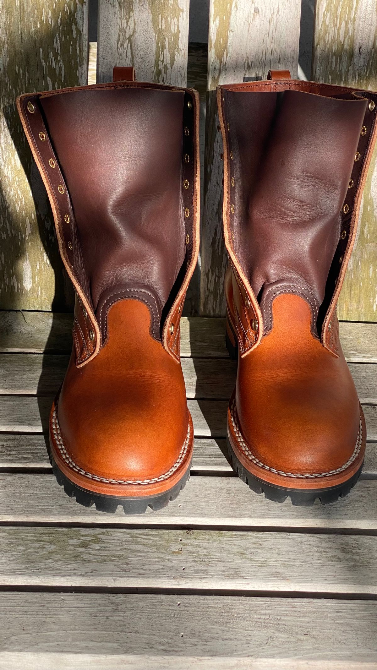 Photo by Gohilboots on October 15, 2024 of the Nicks DomePro in Wickett & Craig Natural Double Stuffed.