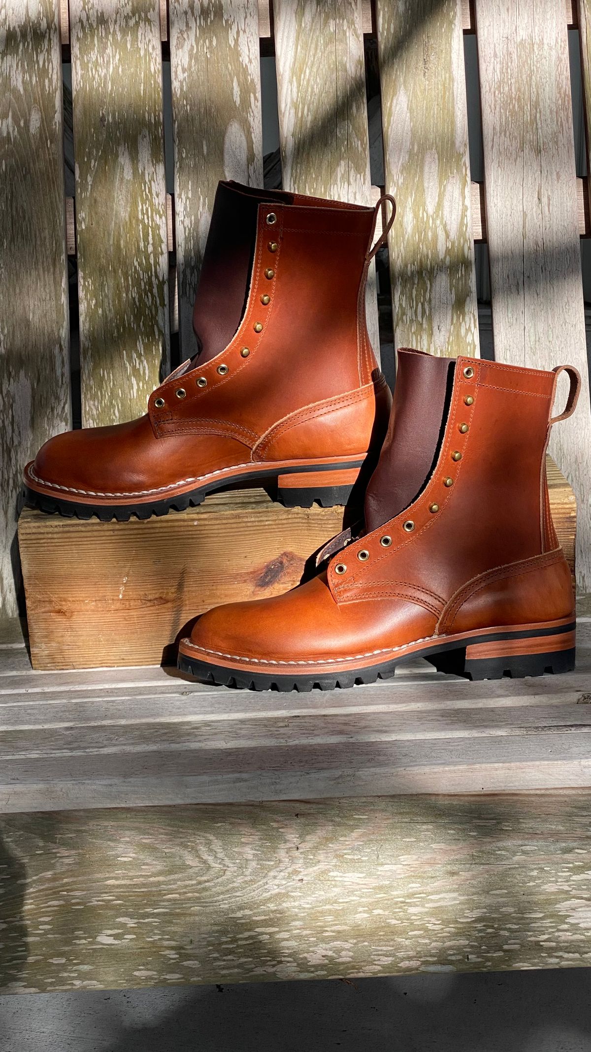 Photo by Gohilboots on October 15, 2024 of the Nicks DomePro in Wickett & Craig Natural Double Stuffed.