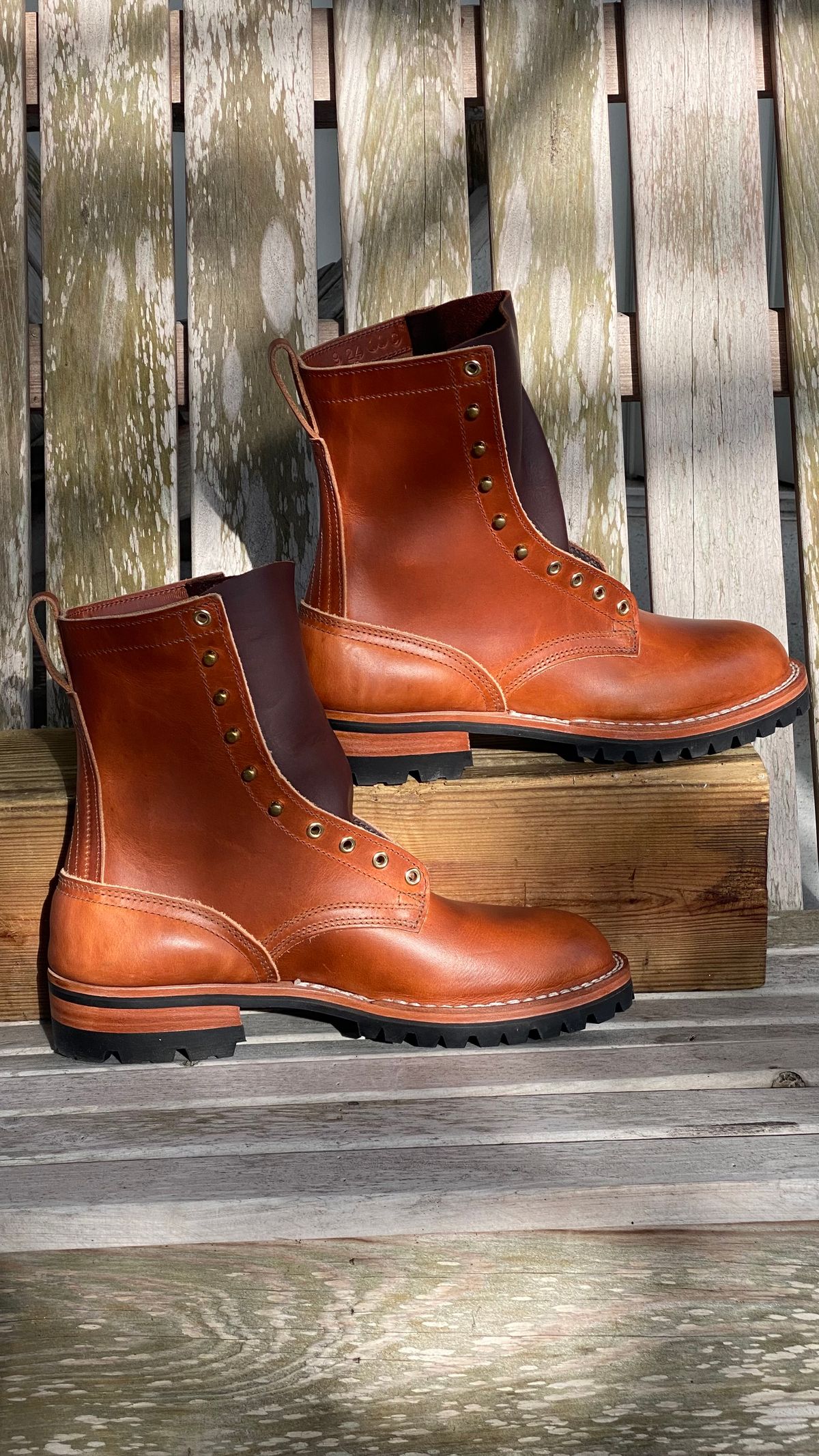 Photo by Gohilboots on October 15, 2024 of the Nicks DomePro in Wickett & Craig Natural Double Stuffed.