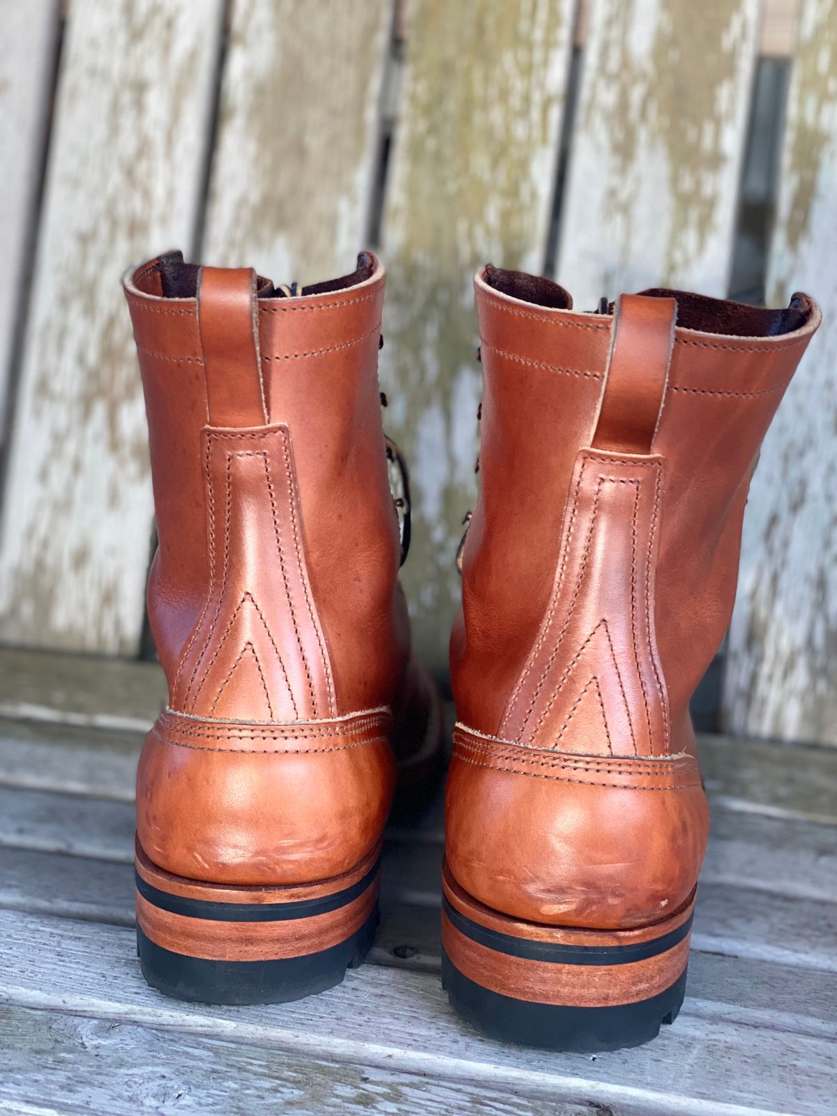 Photo by Gohilboots on November 5, 2024 of the Nicks DomePro in Wickett & Craig Natural Double Stuffed.