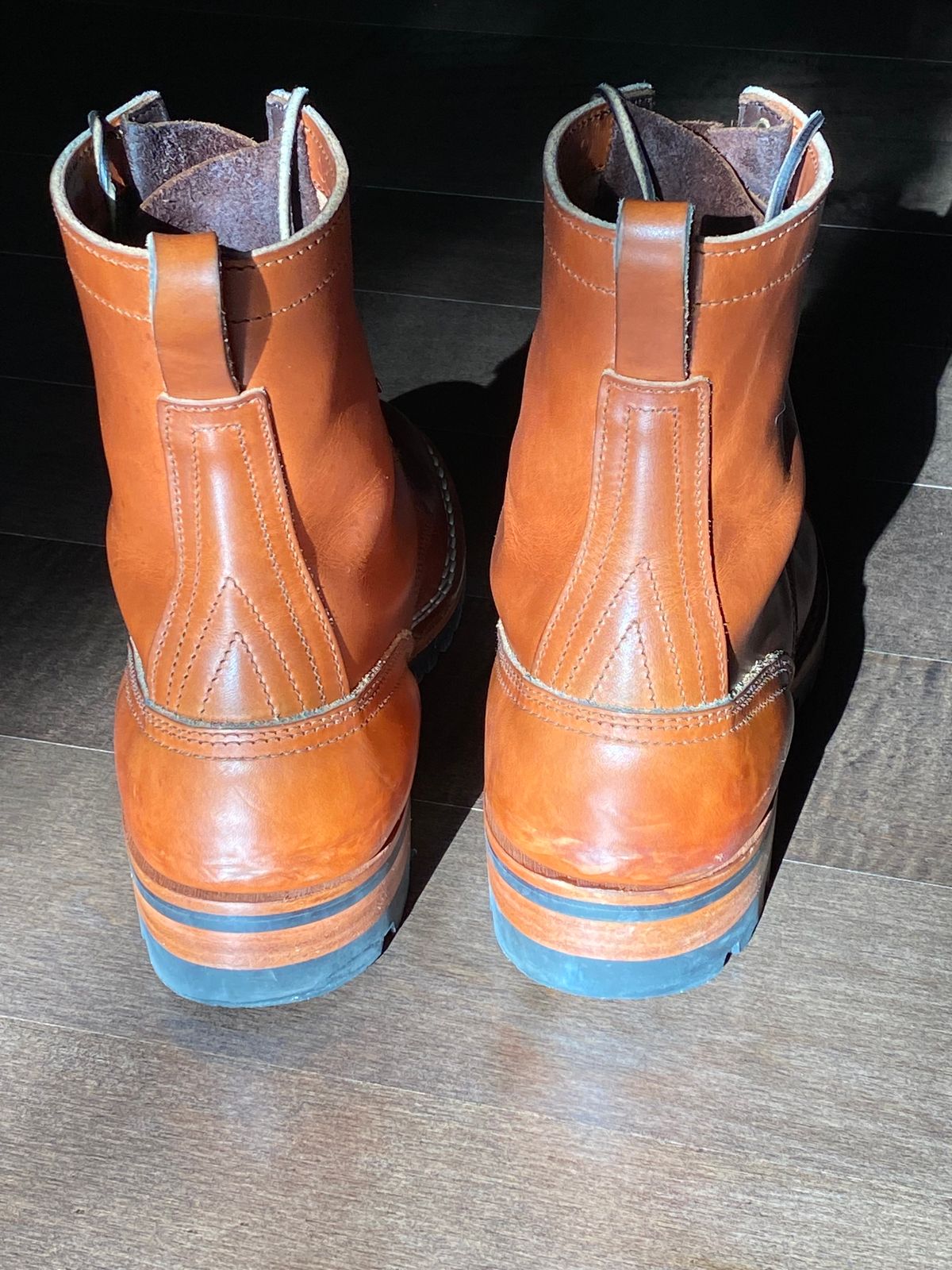 Photo by Gohilboots on December 6, 2024 of the Nicks DomePro in Wickett & Craig Natural Double Stuffed.