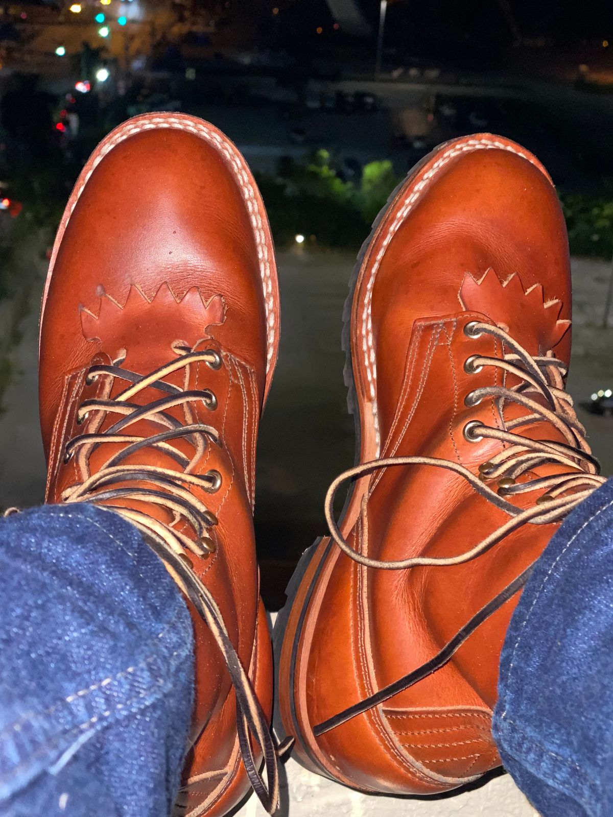 Photo by Gohilboots on December 20, 2024 of the Nicks DomePro in Wickett & Craig Natural Double Stuffed.