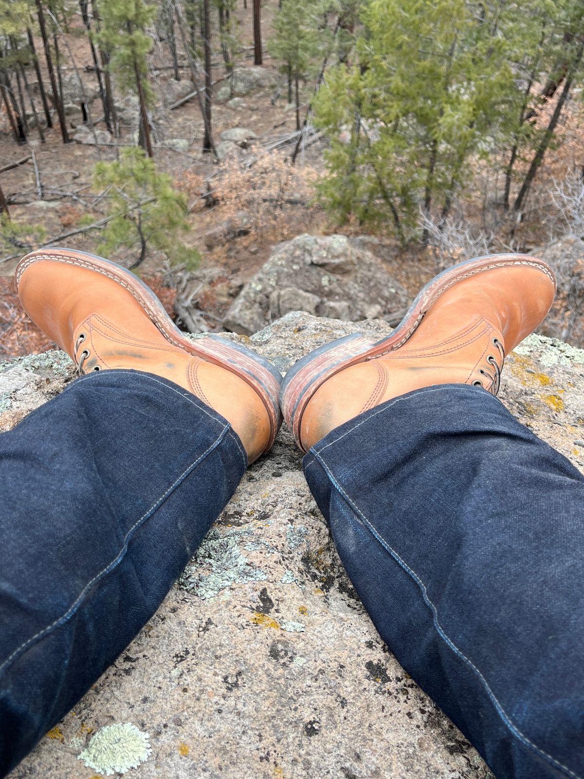 Photo by OldManSteez on February 18, 2026 of the Frank's Boots Wilshire in J&FJ Baker Natural Oak Bark Tanned Harness.