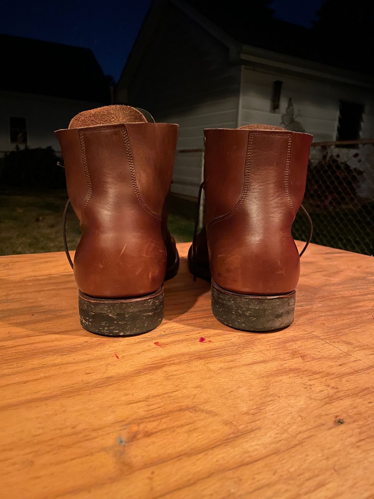 Photo by Daniel.S.Latham on November 2, 2023 of the Viberg x Himel Ammunition Boot in Comipel Brown Horsebutt.