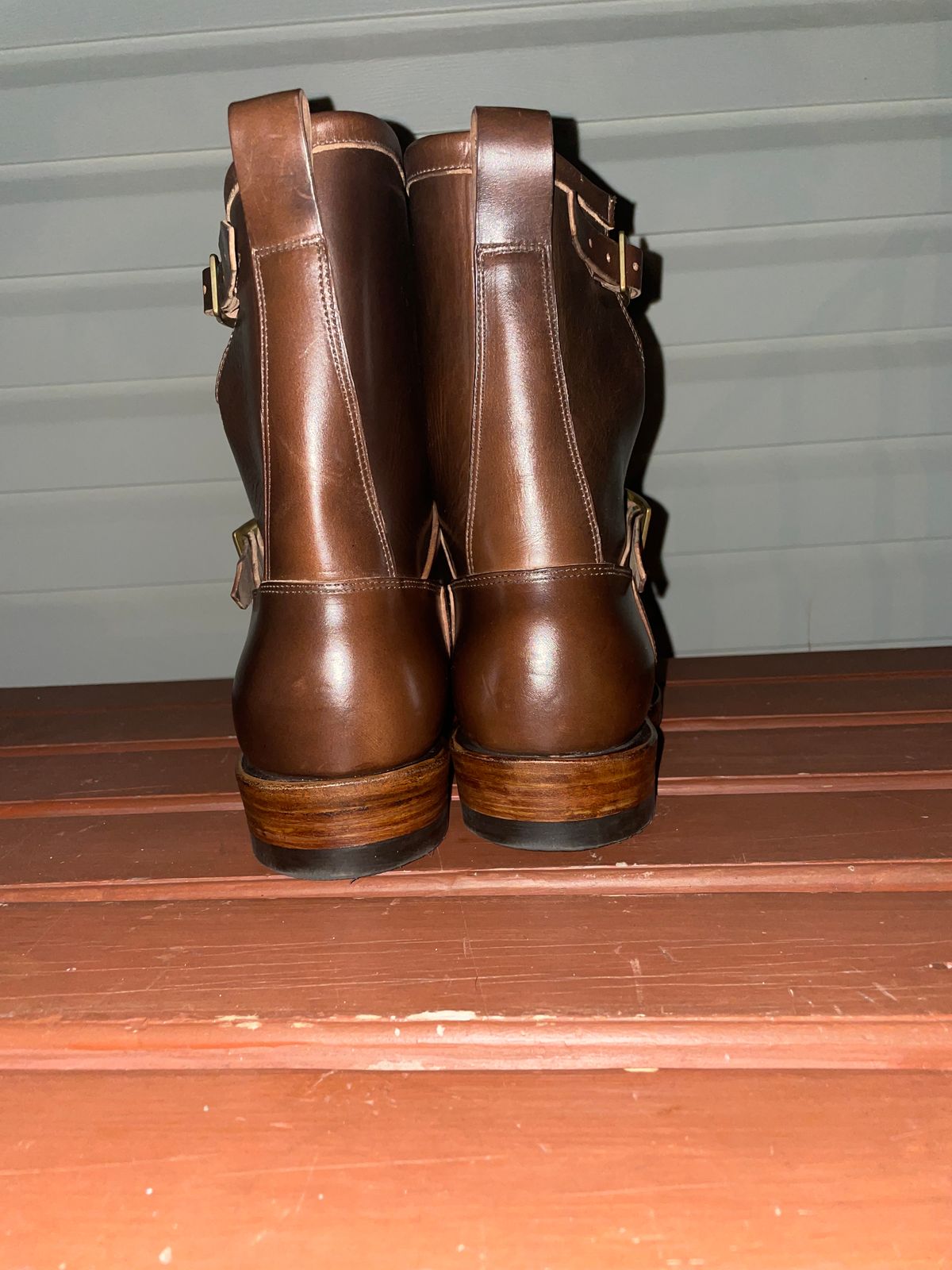 Photo by Daniel.S.Latham on October 2, 2024 of the Viberg Engineer in Horween Brown Chromexcel Horsebutt.