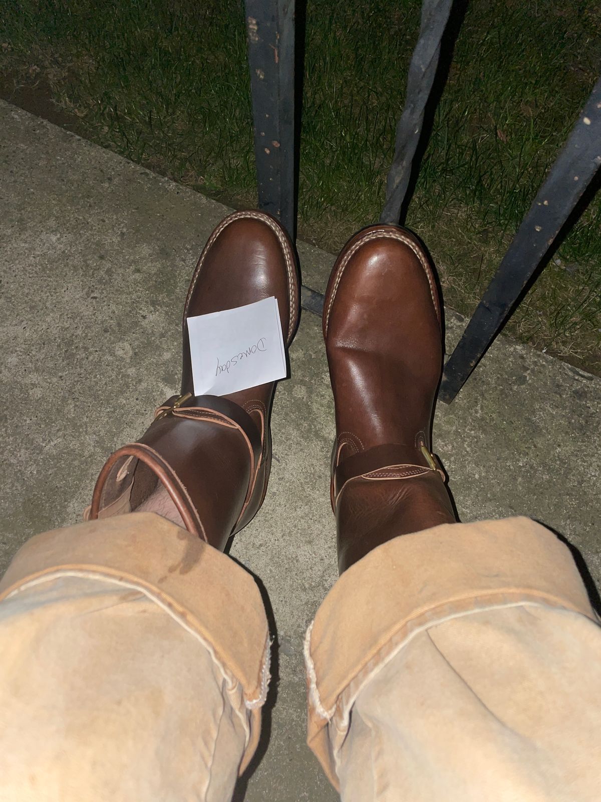 Photo by Daniel.S.Latham on October 2, 2024 of the Viberg Engineer in Horween Brown Chromexcel Horsebutt.