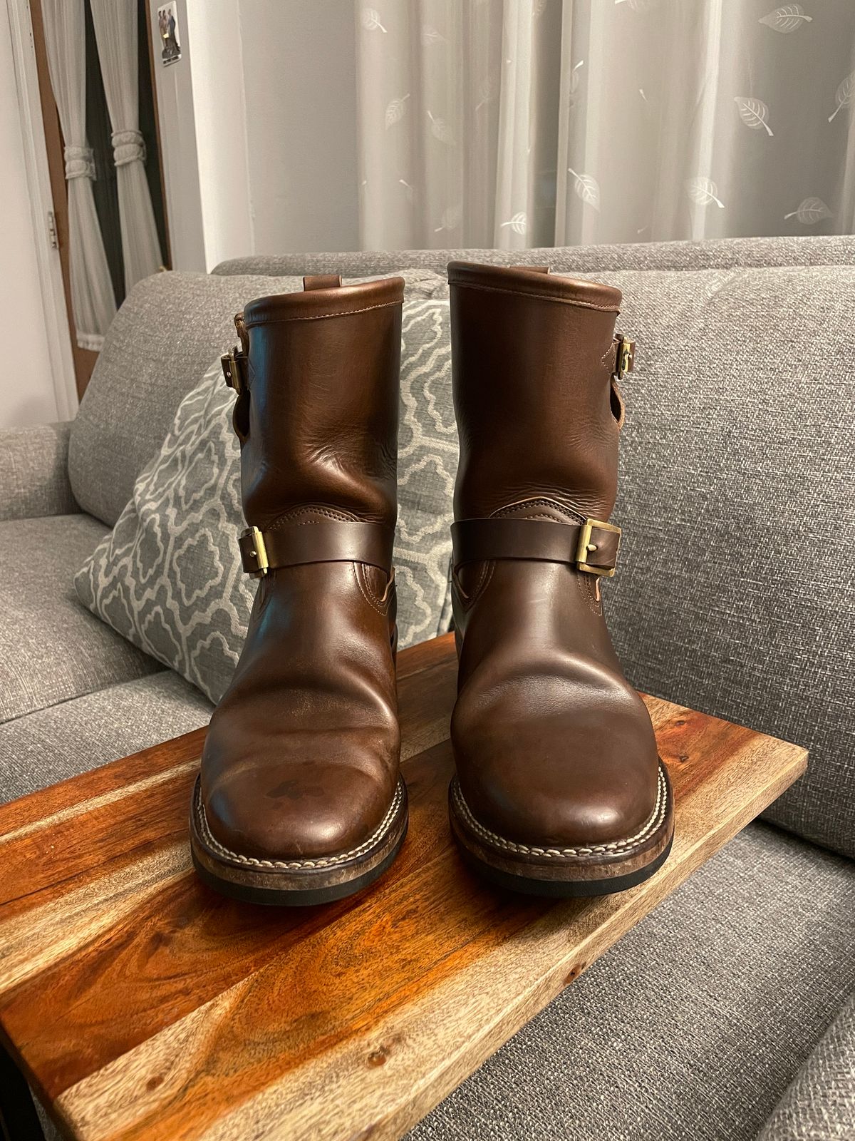 Photo by Daniel.S.Latham on November 6, 2024 of the Viberg Engineer in Horween Brown Chromexcel Horsebutt.