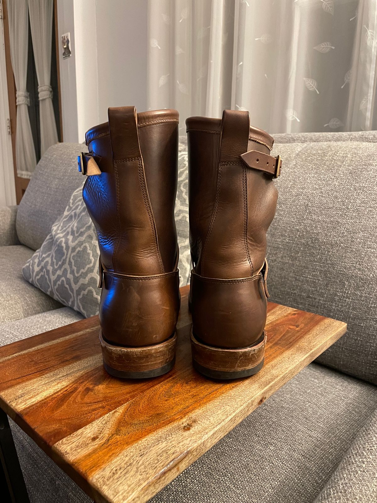 Photo by Daniel.S.Latham on November 6, 2024 of the Viberg Engineer in Horween Brown Chromexcel Horsebutt.