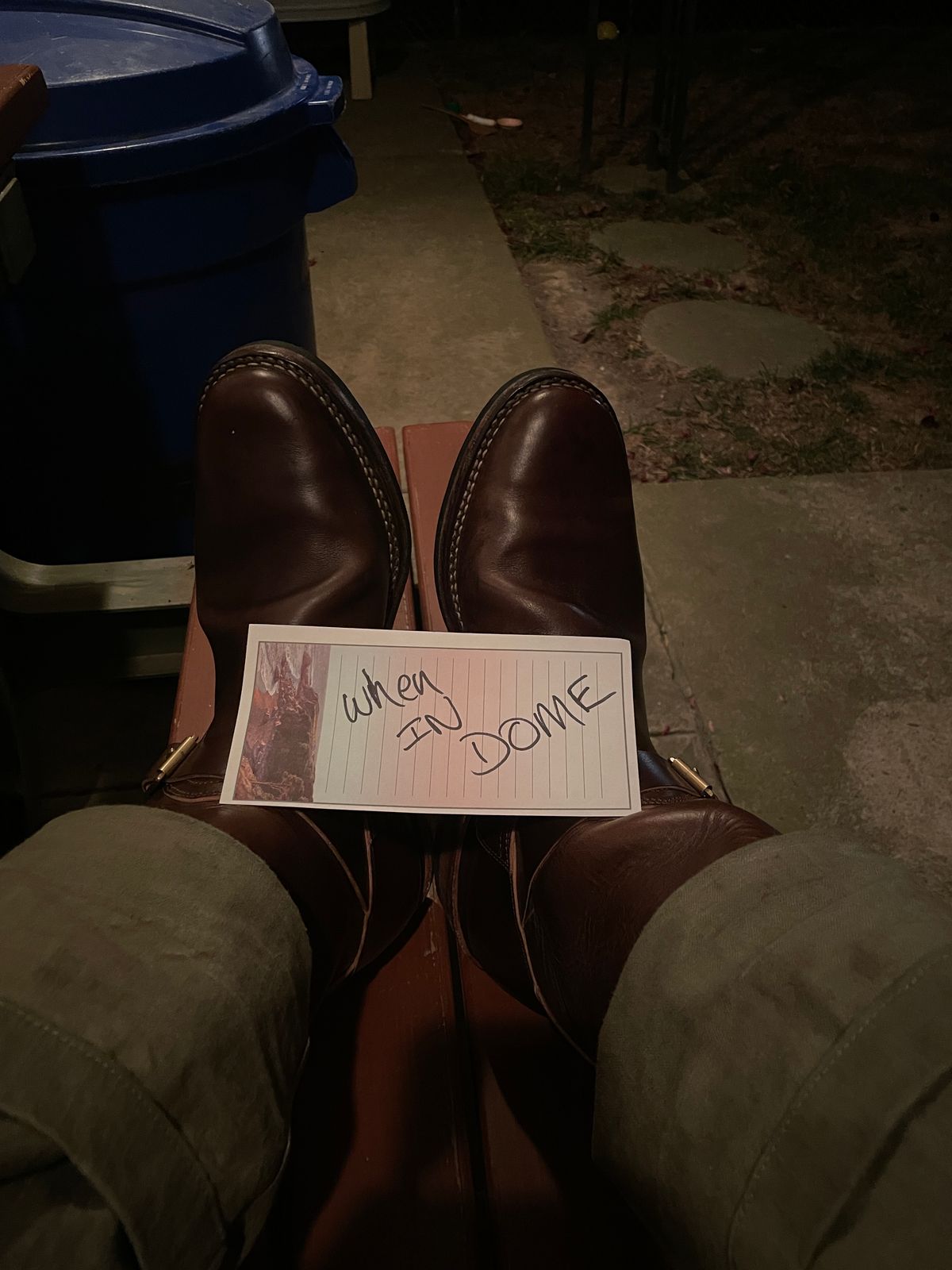Photo by Daniel.S.Latham on November 6, 2024 of the Viberg Engineer in Horween Brown Chromexcel Horsebutt.