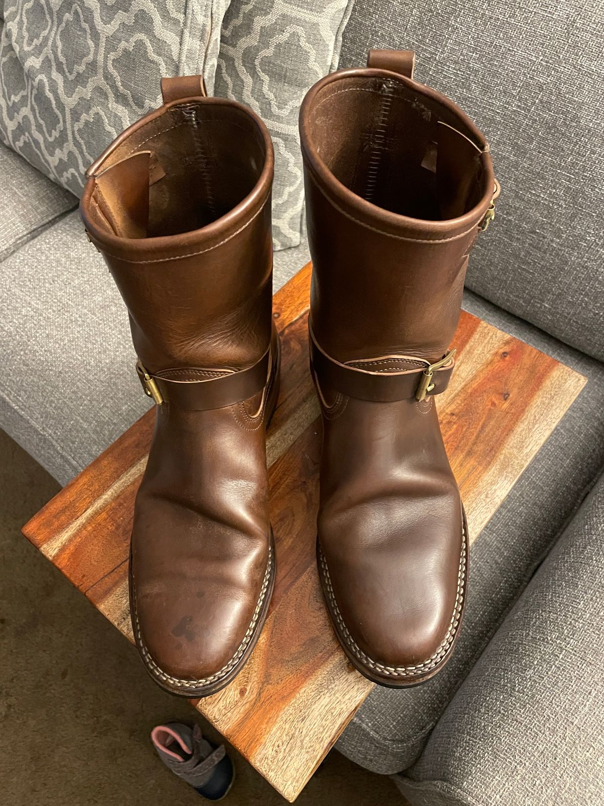 Photo by Daniel.S.Latham on November 6, 2024 of the Viberg Engineer in Horween Brown Chromexcel Horsebutt.