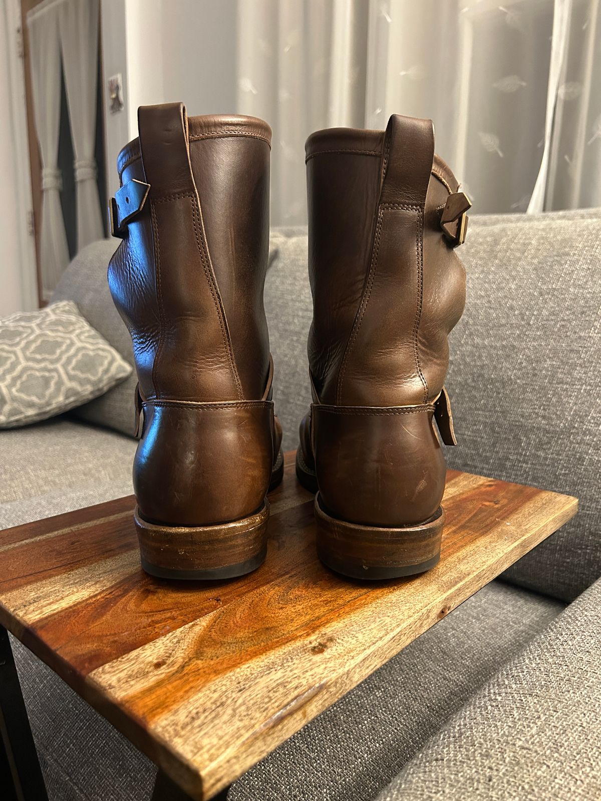 Photo by Daniel.S.Latham on December 6, 2024 of the Viberg Engineer in Horween Brown Chromexcel Horsebutt.