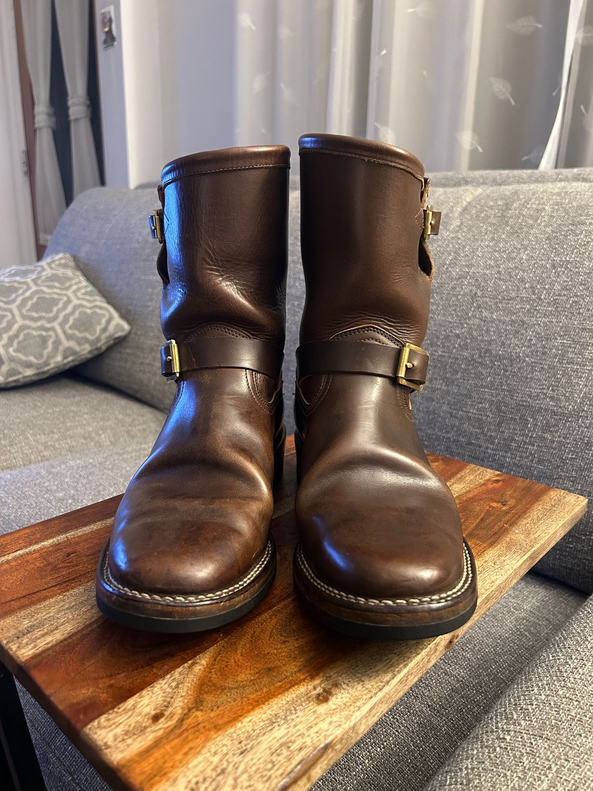 Photo by Daniel.S.Latham on December 6, 2024 of the Viberg Engineer in Horween Brown Chromexcel Horsebutt.