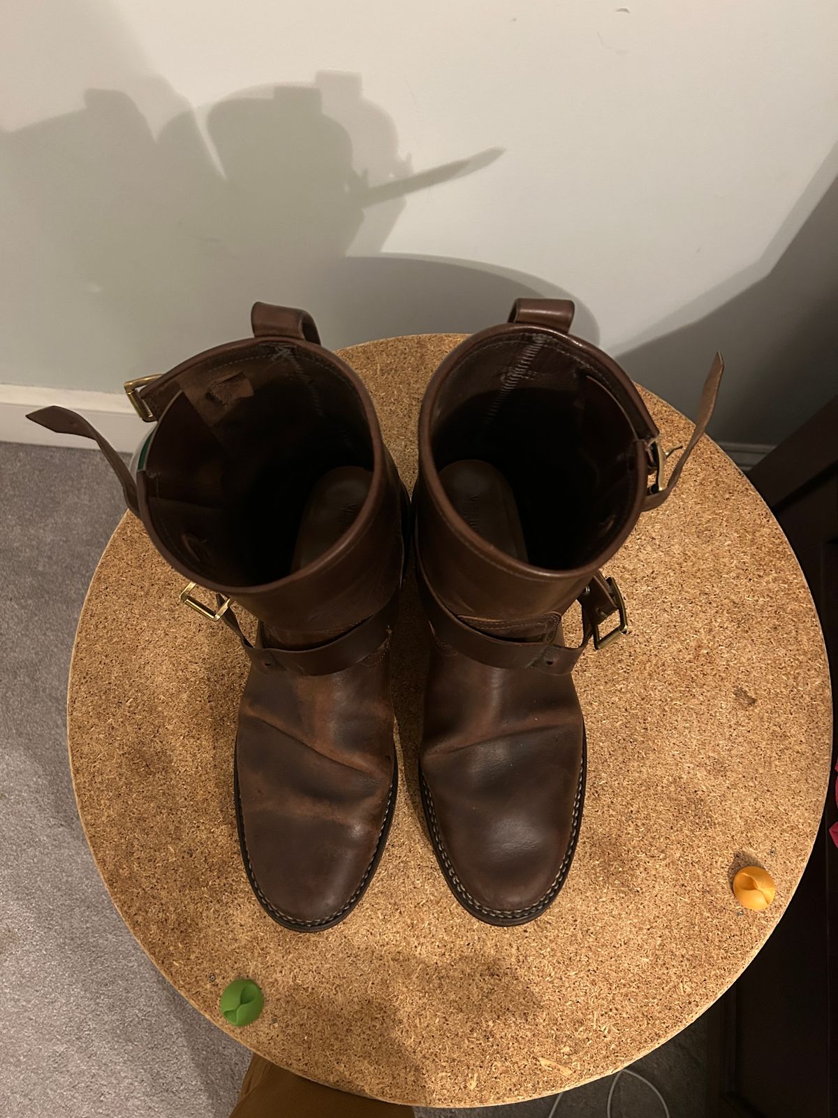 Photo by Daniel.S.Latham on March 6, 2025 of the Viberg Engineer in Horween Brown Chromexcel Horsebutt.