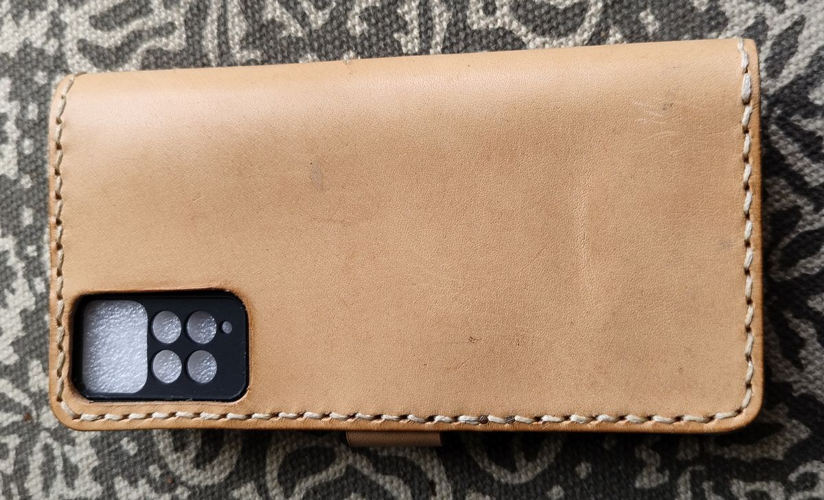 Photo by altobuff on October 2, 2025 of the North Harbour Redmi Note Phone Case With Flip Cover in Unknown Natural Veg Tan.