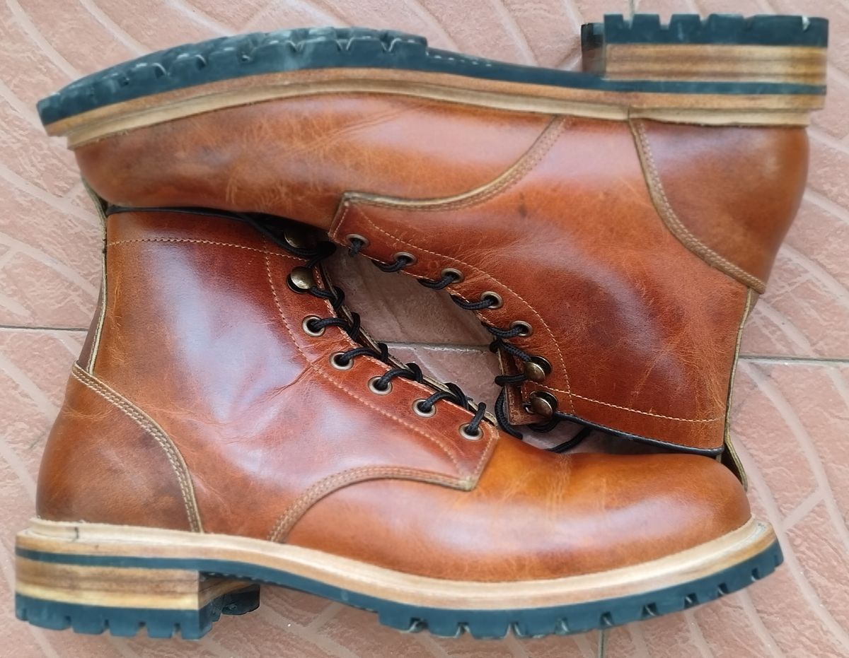 Photo by altobuff on November 4, 2025 of the Craft & Glory Task Boots in British Tan Full Grain Buffalo Leather.